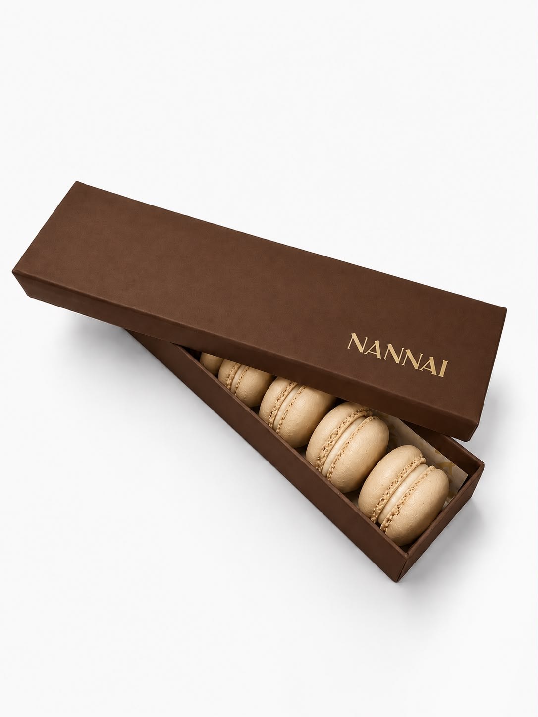 Caixa Nannai com macarons artesanais, kit de boas-vindas